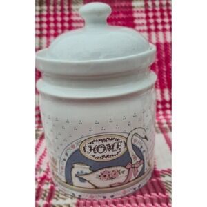 Vintage Paul Marshall Country Home‎ Ceramic Swan Canister Lidded Jar Taiwan